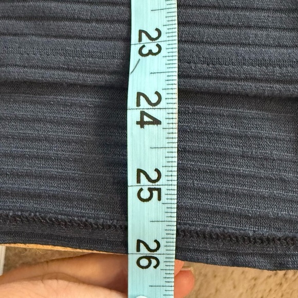 Free People Movement Ribbed Turtleneck Can't Handle This Dark Navy Blue Size LG - Picture 14 of 15